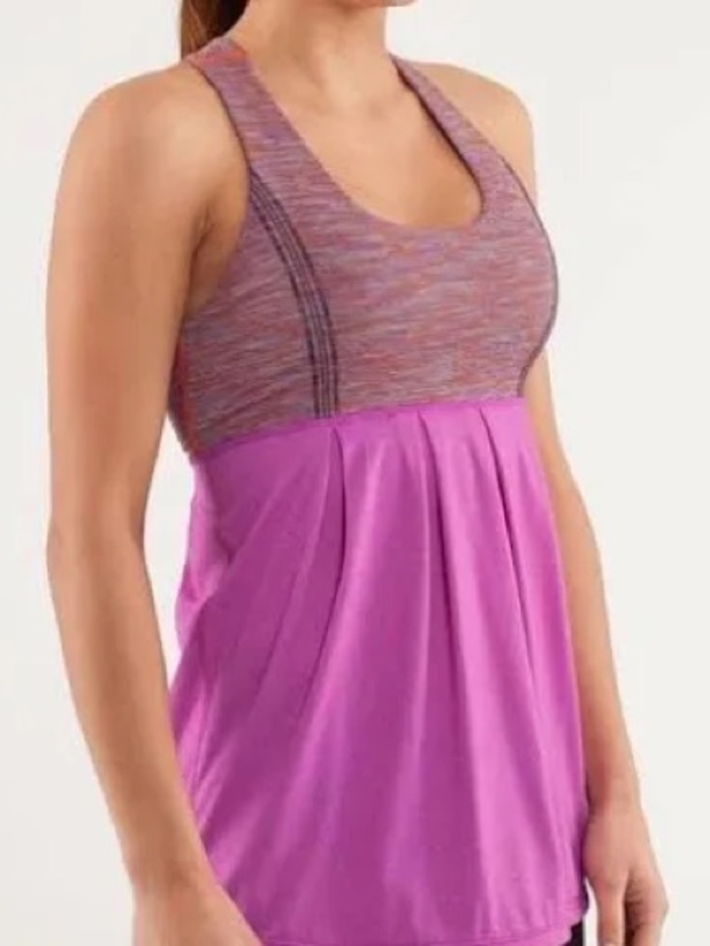 Vintage lululemon athletica Two-Tone Purple Racerback Tank Top